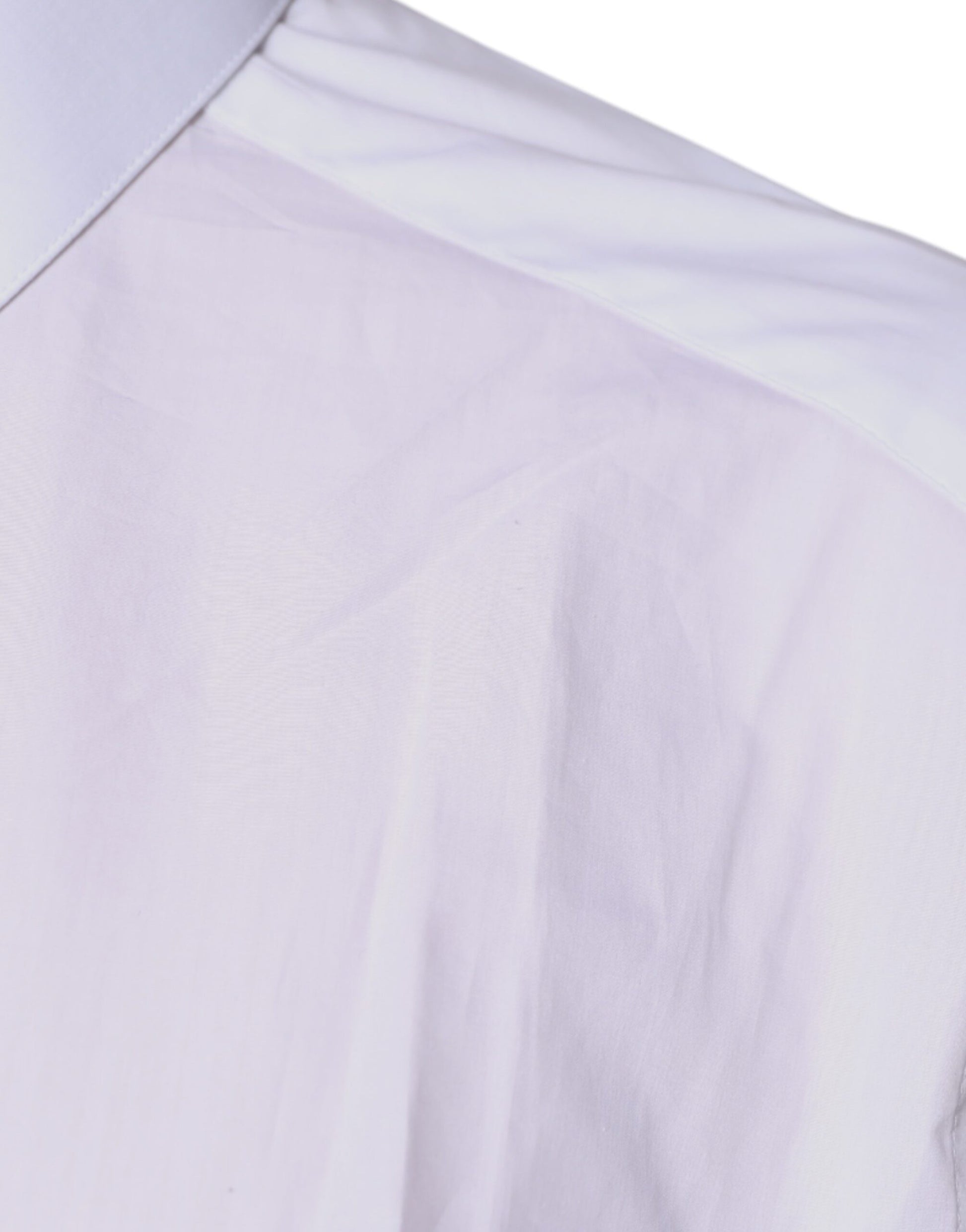 Dolce & Gabbana White Cotton Collared Long Sleeves Shirt Top Dolce & Gabbana