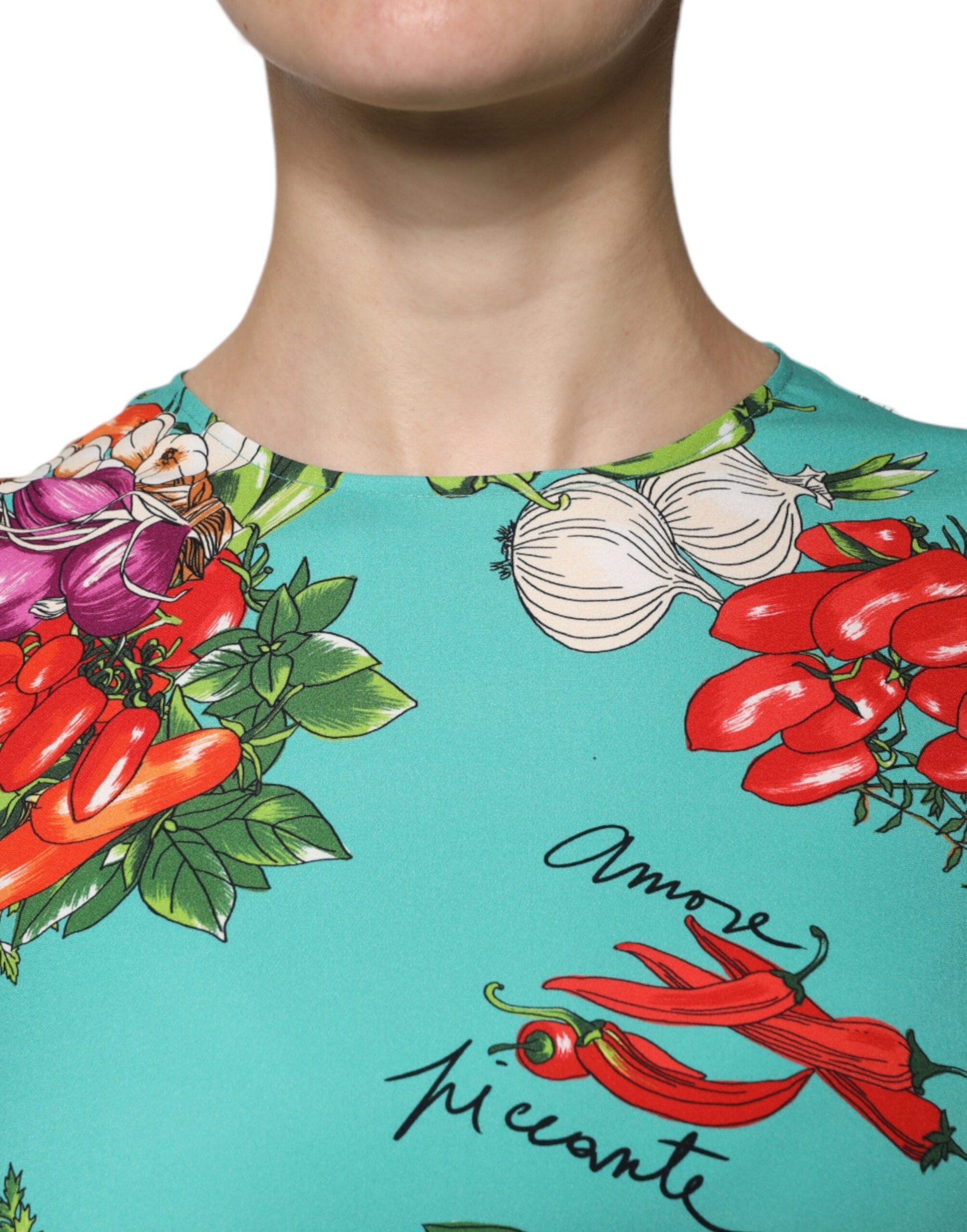 Dolce & Gabbana Multicolor Vegetables Sleeveless Tank Top Dolce & Gabbana