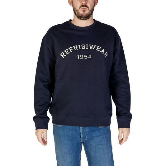 Refrigiwear Blue Cotton Sweatshirt Refrigiwear