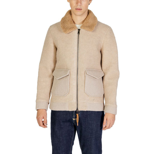 Hydra Clothing Beige Polyester Jackets & Coat Hydra Clothing