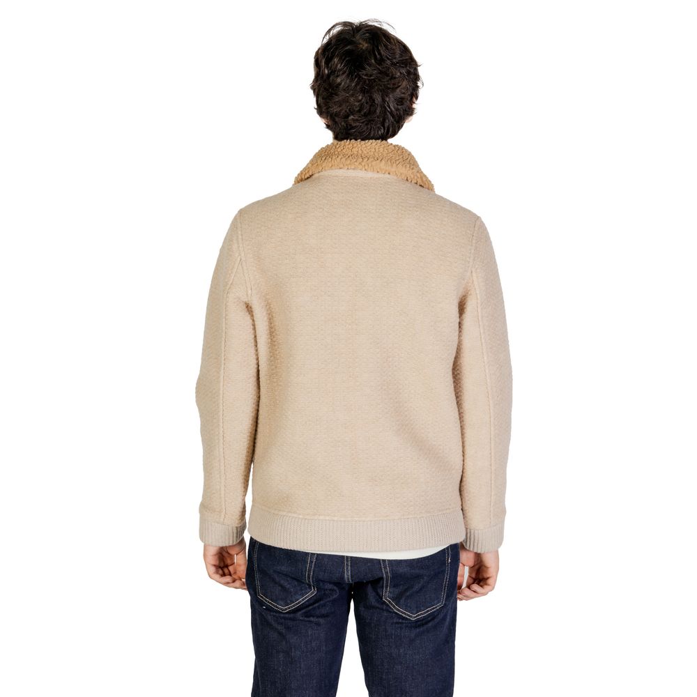 Hydra Clothing Beige Polyester Jackets & Coat Hydra Clothing