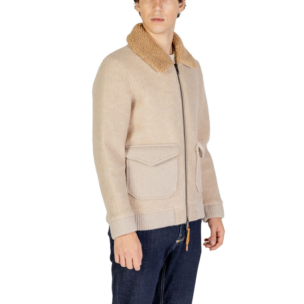 Hydra Clothing Beige Polyester Jackets & Coat Hydra Clothing