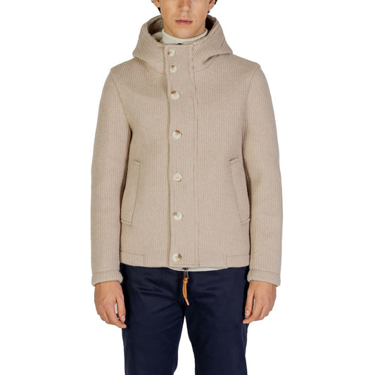 Hydra Clothing Beige Polyester Jackets & Coat Hydra Clothing