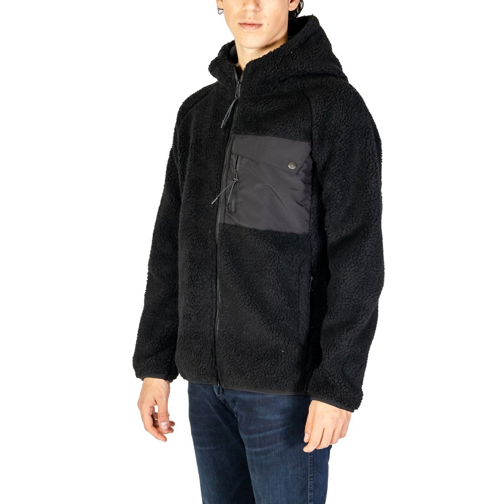 Hydra Clothing Black Polyester Jackets & Coat Hydra Clothing