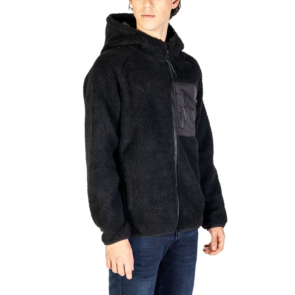 Hydra Clothing Black Polyester Jackets & Coat Hydra Clothing