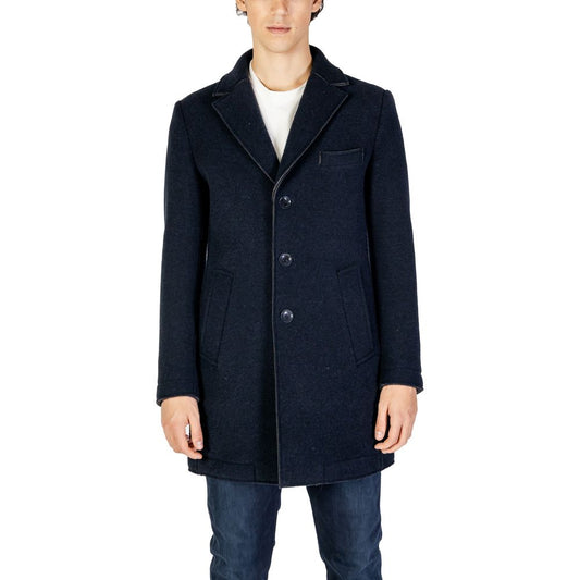 Hydra Clothing Blue Wool Coat Hydra Clothing