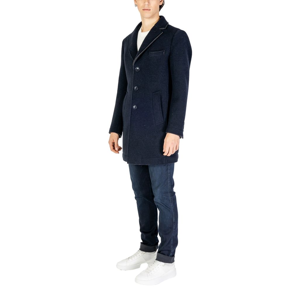 Hydra Clothing Blue Wool Coat Hydra Clothing