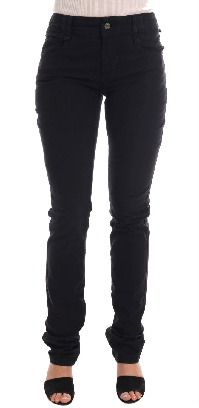 John Galliano Black Cotton Denim Stretch Regular Fit Jeans John Galliano