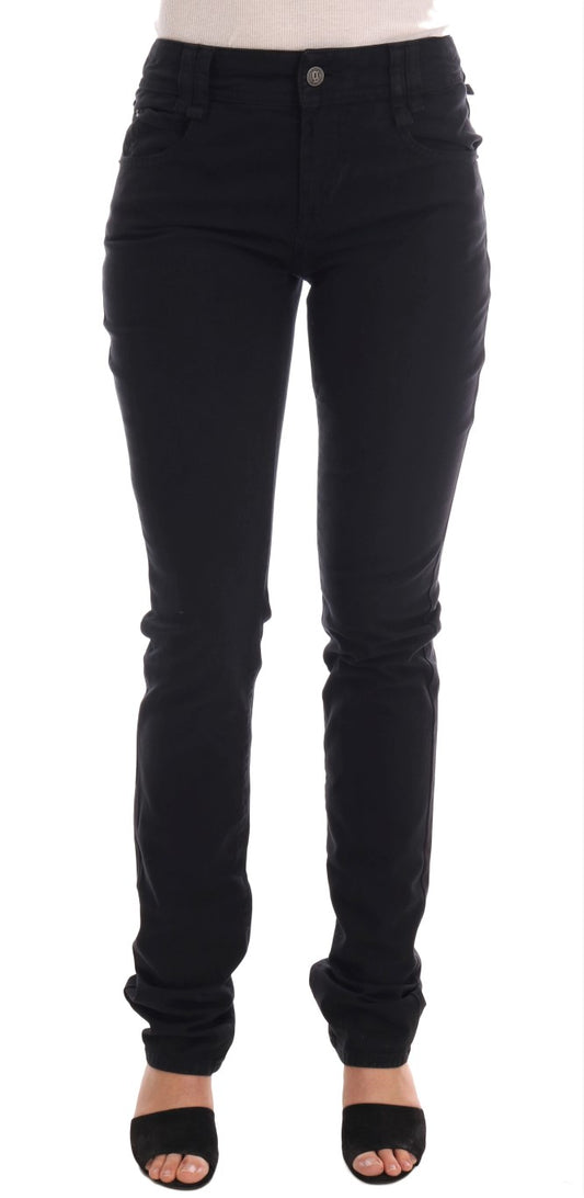 John Galliano Black Cotton Denim Stretch Regular Fit Jeans John Galliano