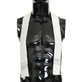 Dolce & Gabbana White Polka Dotted Silk Skinny Scarf