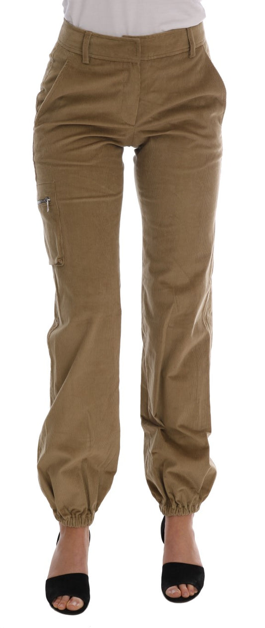 Ermanno Scervino Beige Cotton Corduroys Pants Ermanno Scervino