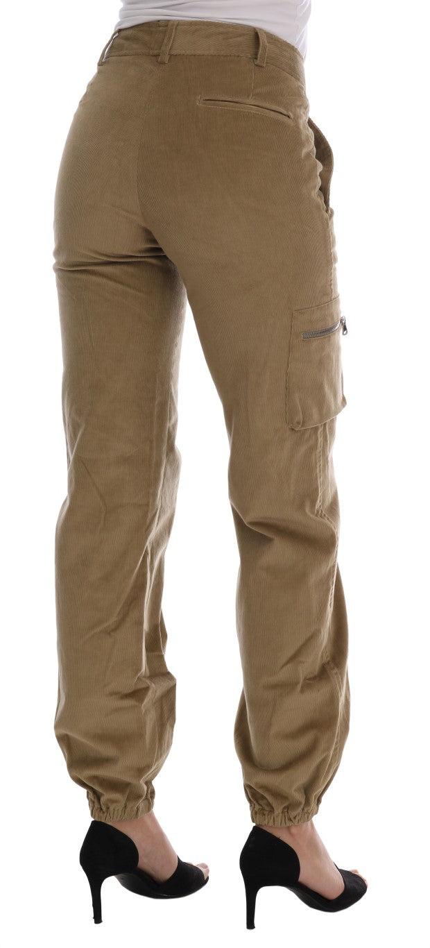 Ermanno Scervino Beige Cotton Corduroys Pants Ermanno Scervino