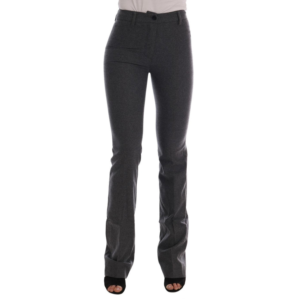 Ermanno Scervino Gray Wool Stretch Slim Pants