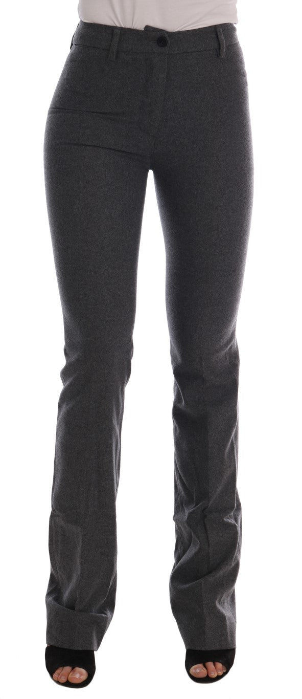 Ermanno Scervino Gray Wool Stretch Slim Pants Ermanno Scervino