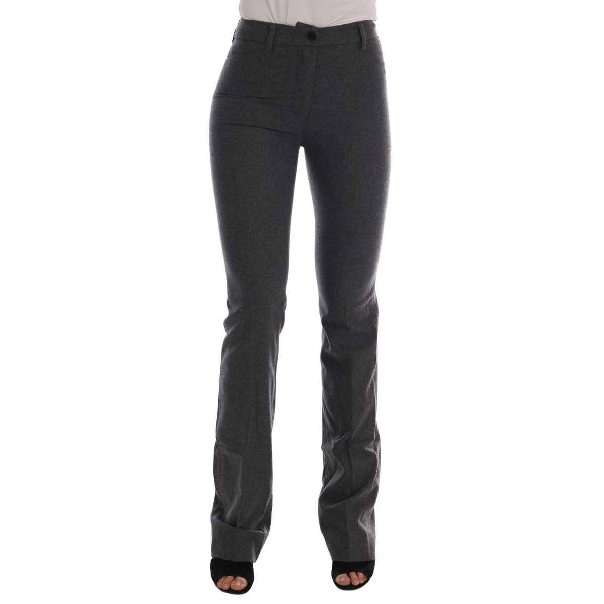 Ermanno Scervino Gray Wool Stretch Slim Pants