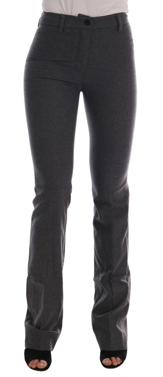 Ermanno Scervino Gray Wool Stretch Slim Pants Ermanno Scervino