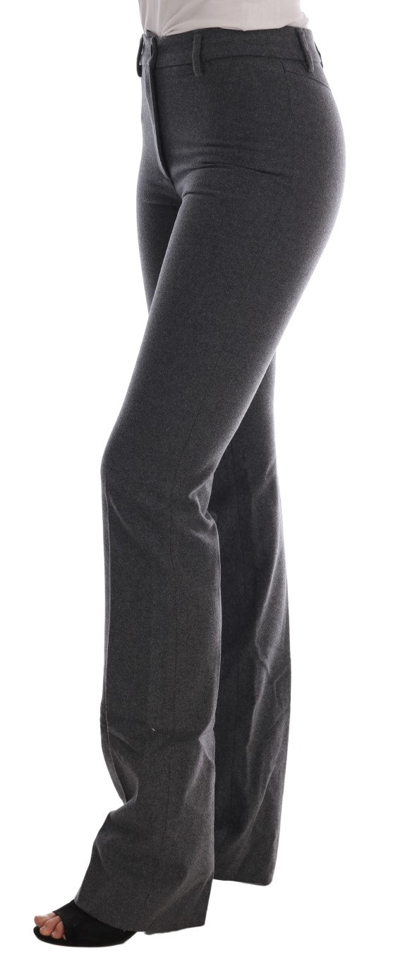 Ermanno Scervino Gray Wool Stretch Slim Pants Ermanno Scervino