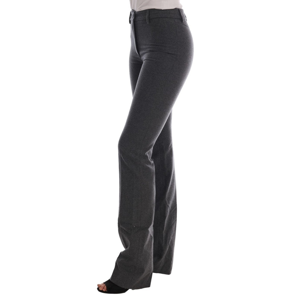 Ermanno Scervino Gray Wool Stretch Slim Pants
