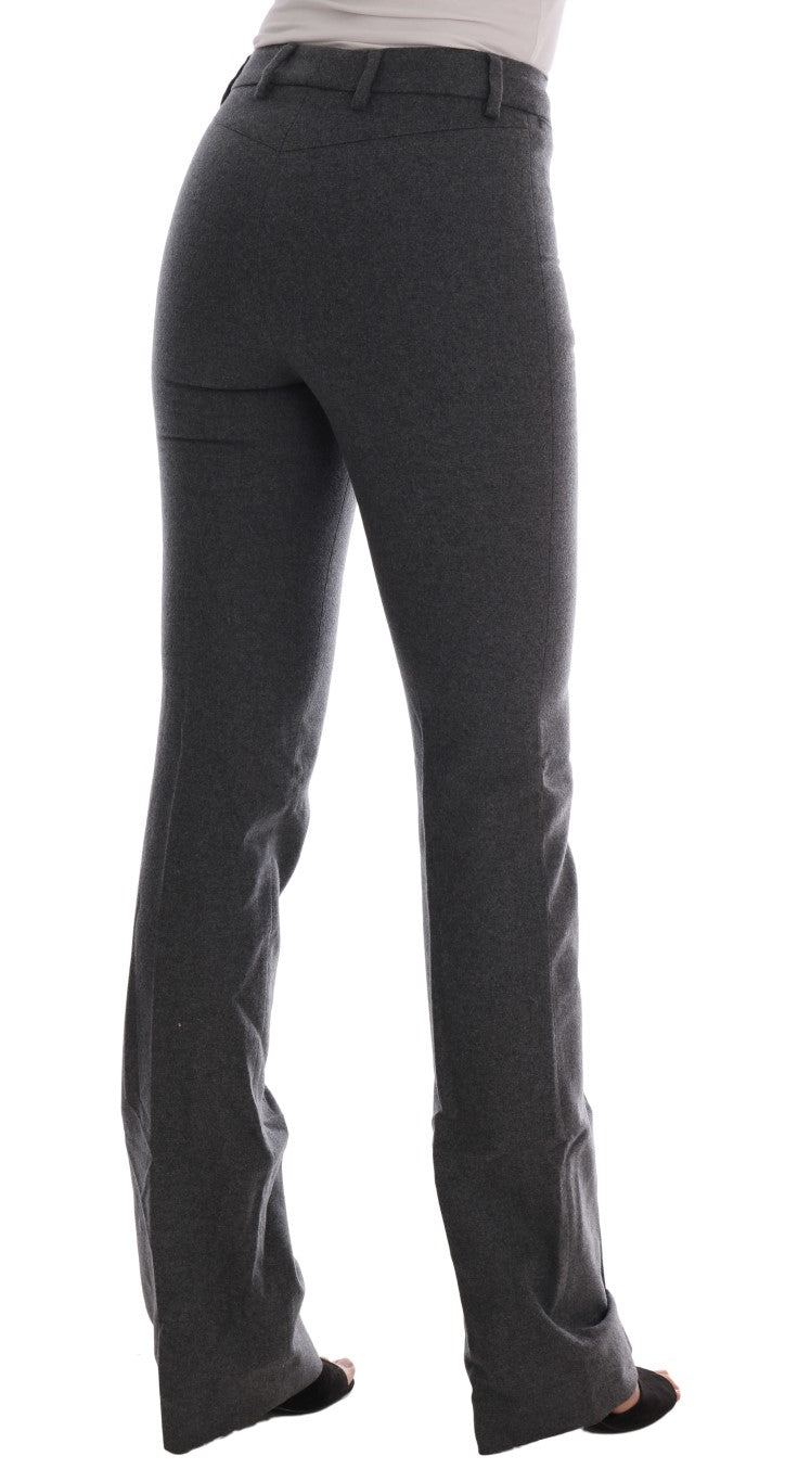 Ermanno Scervino Gray Wool Stretch Slim Pants Ermanno Scervino