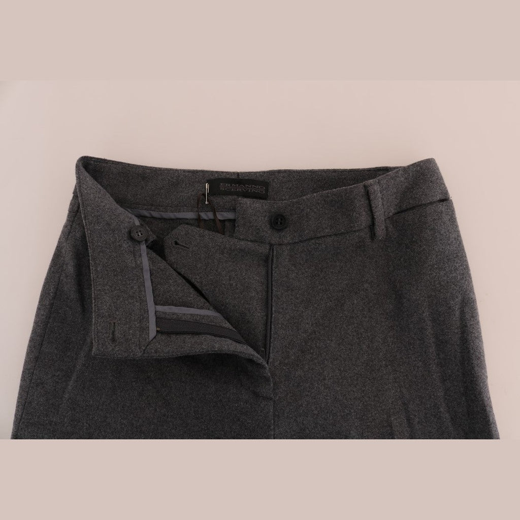 Ermanno Scervino Gray Wool Stretch Slim Pants