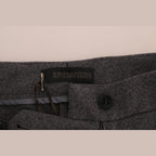 Ermanno Scervino Gray Wool Stretch Slim Pants