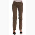 Ermanno Scervino Brown Cotton Casual Slim Fit Pants