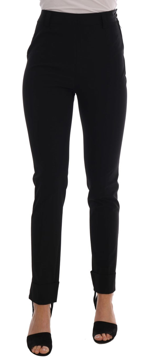 Ermanno Scervino Black Stretch Leggings Pants Ermanno Scervino