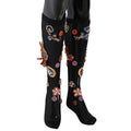Dolce & Gabbana Black Stretch Carretto Crystal Socks