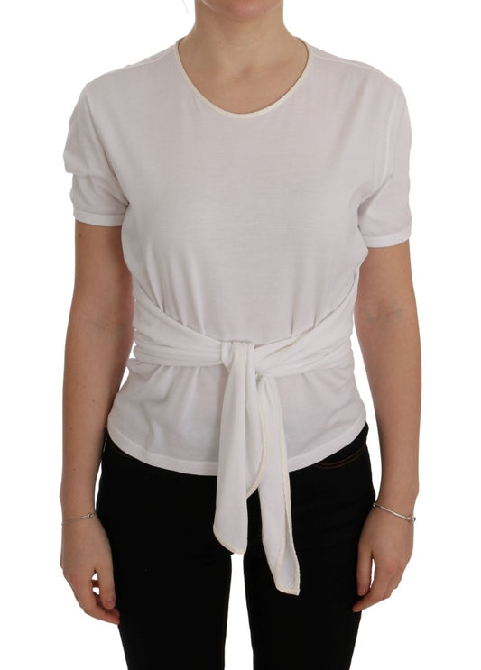 Dolce & Gabbana White Cotton Silk T-Shirt Dolce & Gabbana