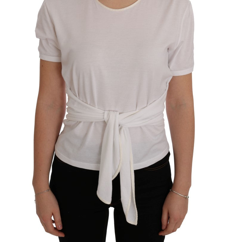 Dolce & Gabbana White Cotton Silk T-Shirt Dolce & Gabbana