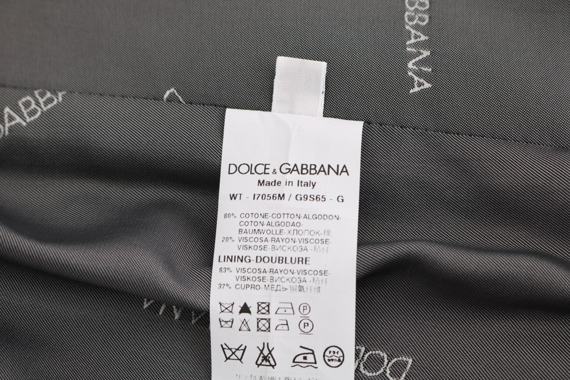 Dolce & Gabbana Gray STAFF Cotton Rayon Vest Dolce & Gabbana