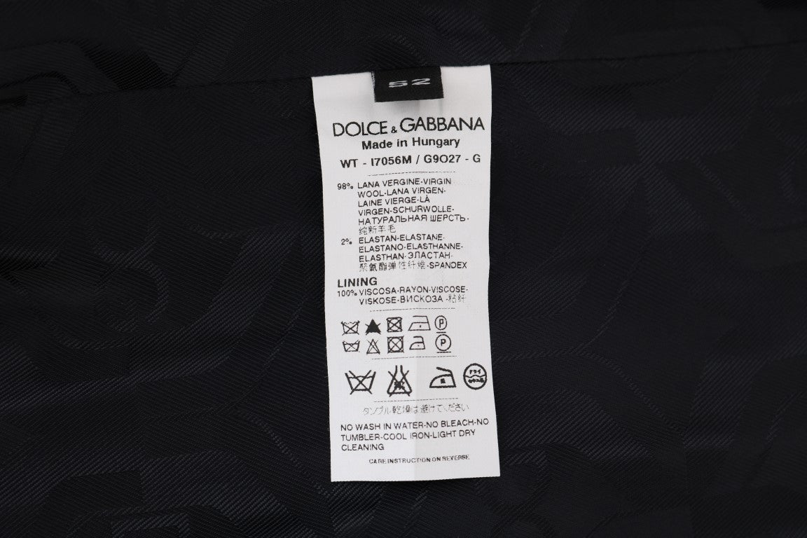 Dolce & Gabbana Gray Wool Stretch Vest Dolce & Gabbana