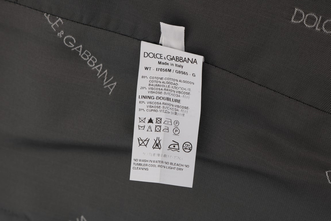 Dolce & Gabbana Gray STAFF Cotton Rayon Vest Dolce & Gabbana