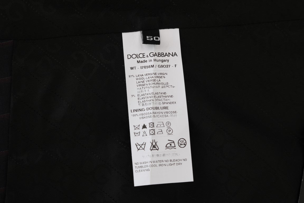 Dolce & Gabbana Blue Wool Stretch Vest Dolce & Gabbana