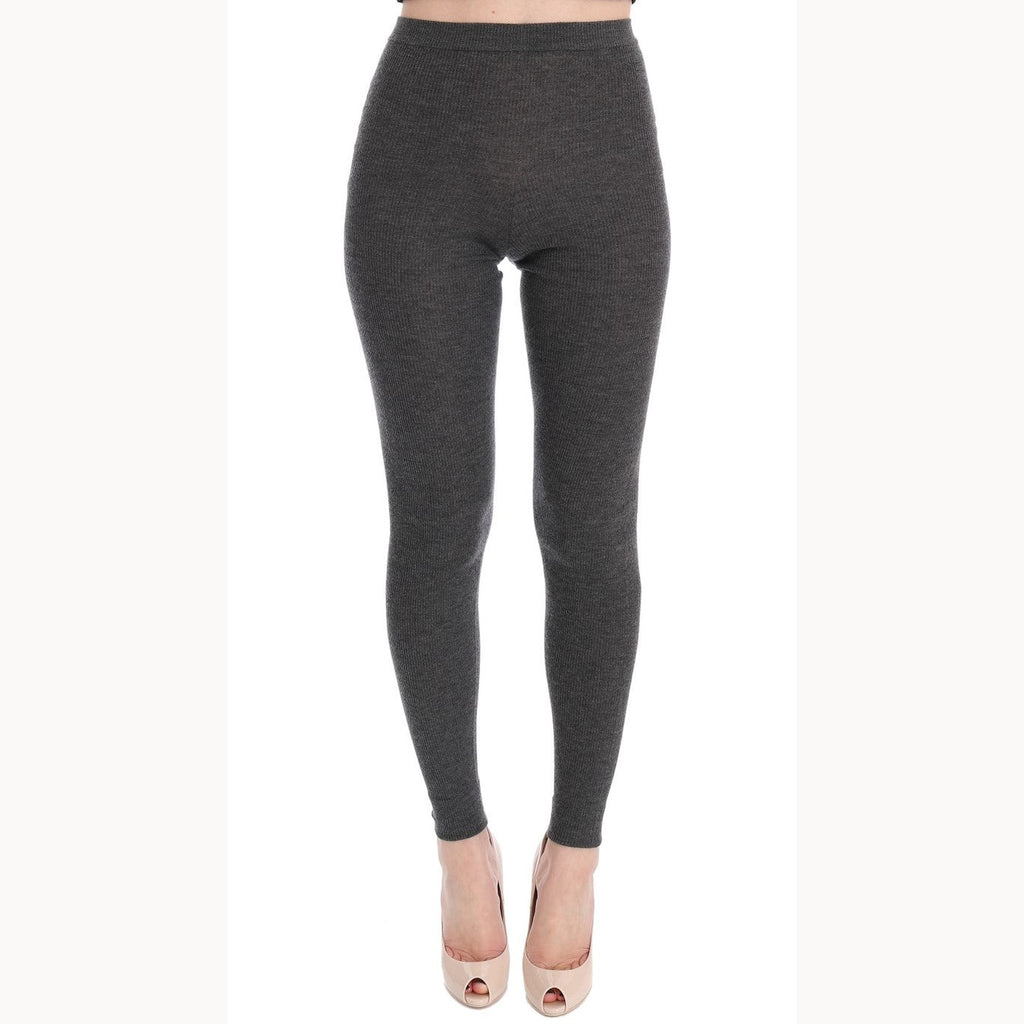 Dolce & Gabbana Gray Cashmere Stretch Tights