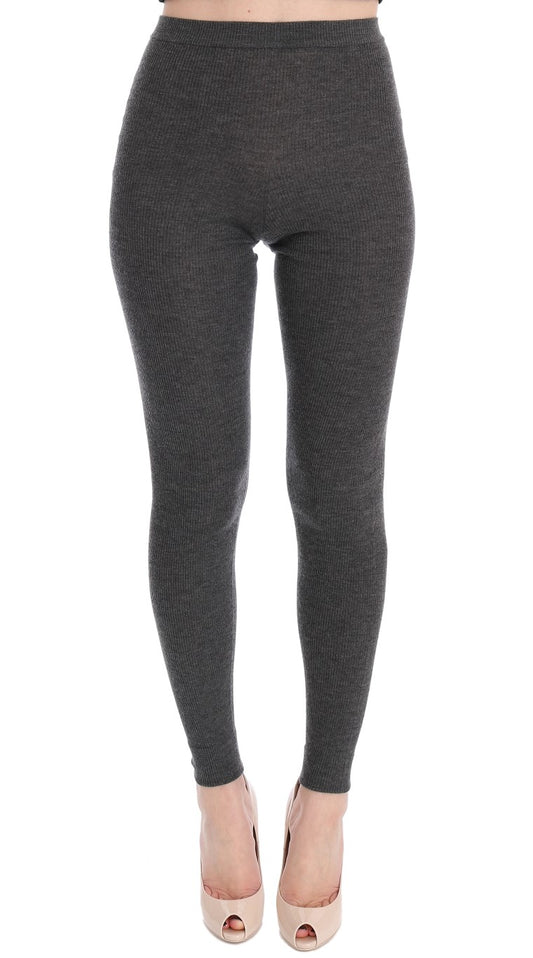 Dolce & Gabbana Gray Cashmere Stretch Tights Dolce & Gabbana