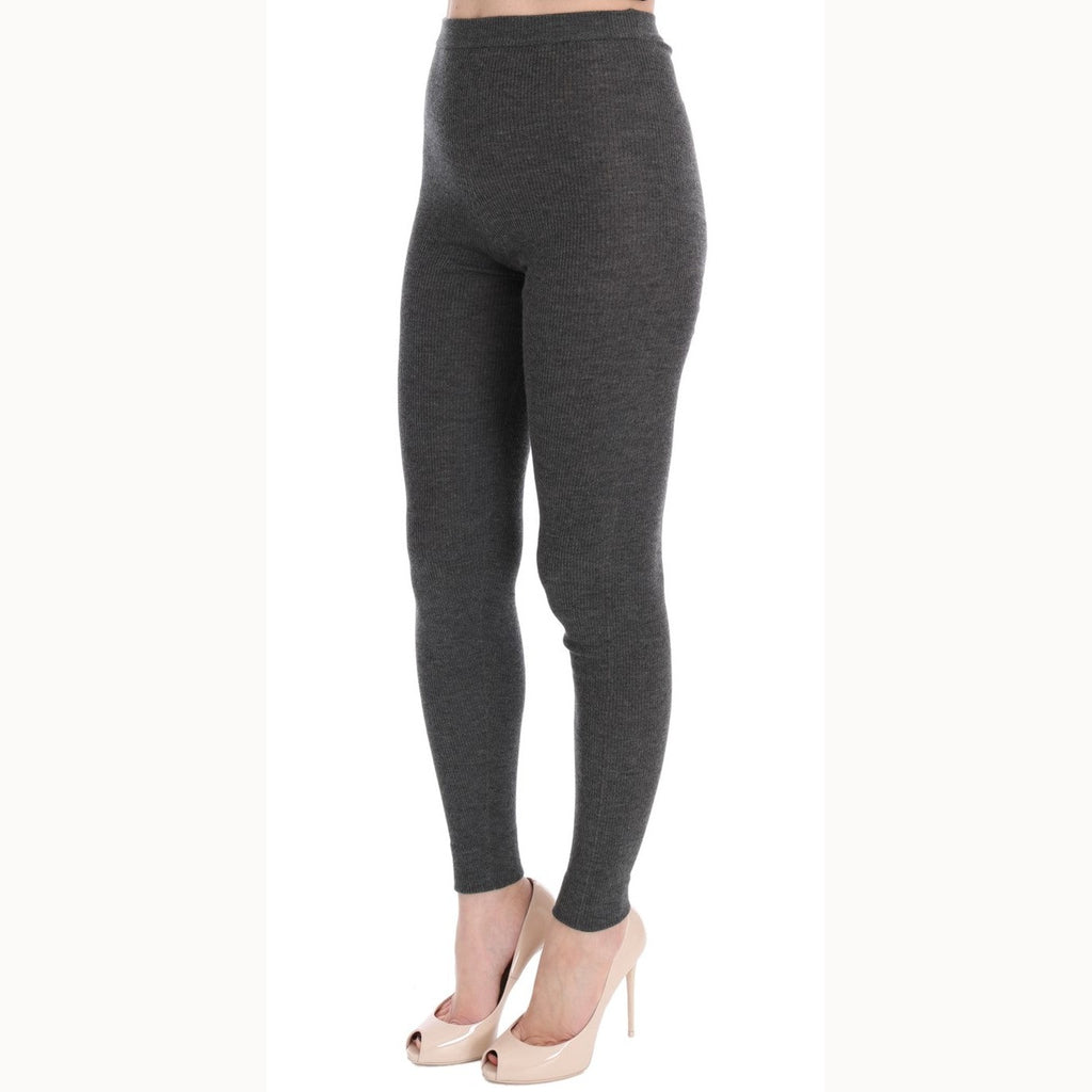 Dolce & Gabbana Gray Cashmere Stretch Tights