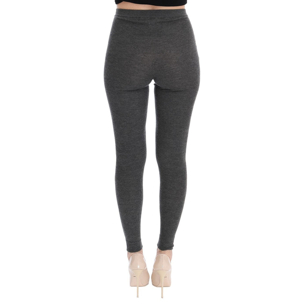 Dolce & Gabbana Gray Cashmere Stretch Tights