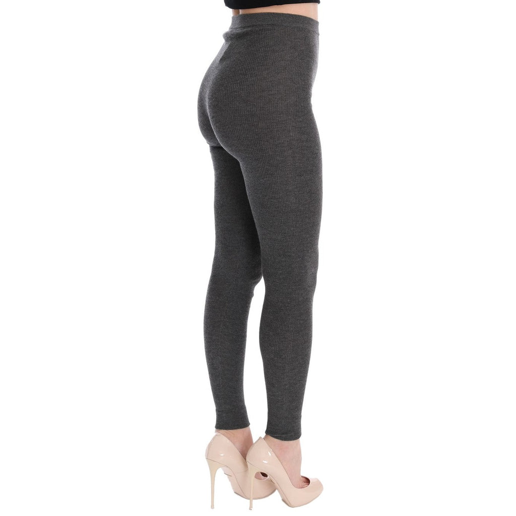 Dolce & Gabbana Gray Cashmere Stretch Tights