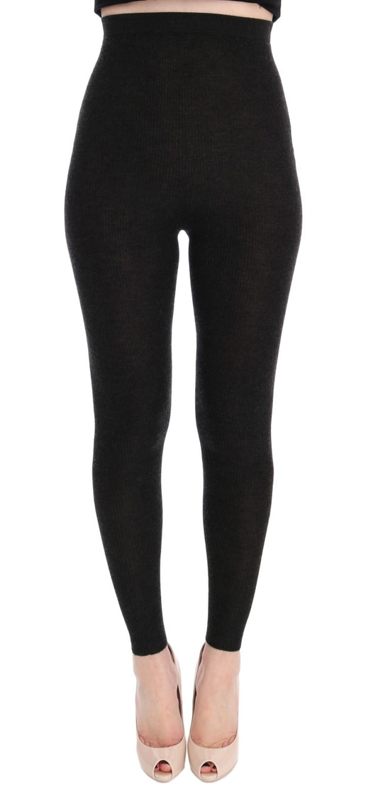 Dolce & Gabbana Gray Cashmere Stretch Tights Dolce & Gabbana