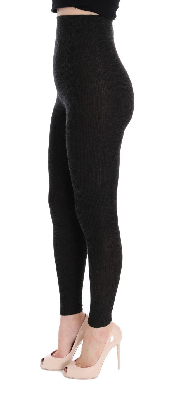 Dolce & Gabbana Gray Cashmere Stretch Tights Dolce & Gabbana