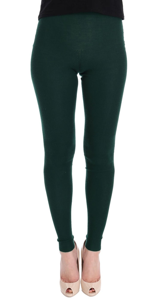 Dolce & Gabbana Green Cashmere Stretch Tights Dolce & Gabbana