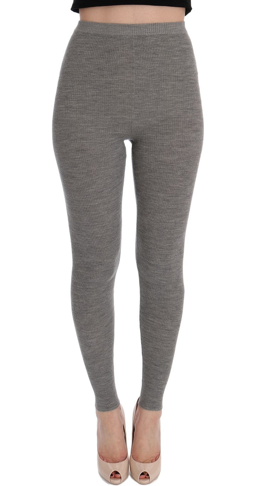 Dolce & Gabbana Gray Cashmere Stretch Tights Dolce & Gabbana