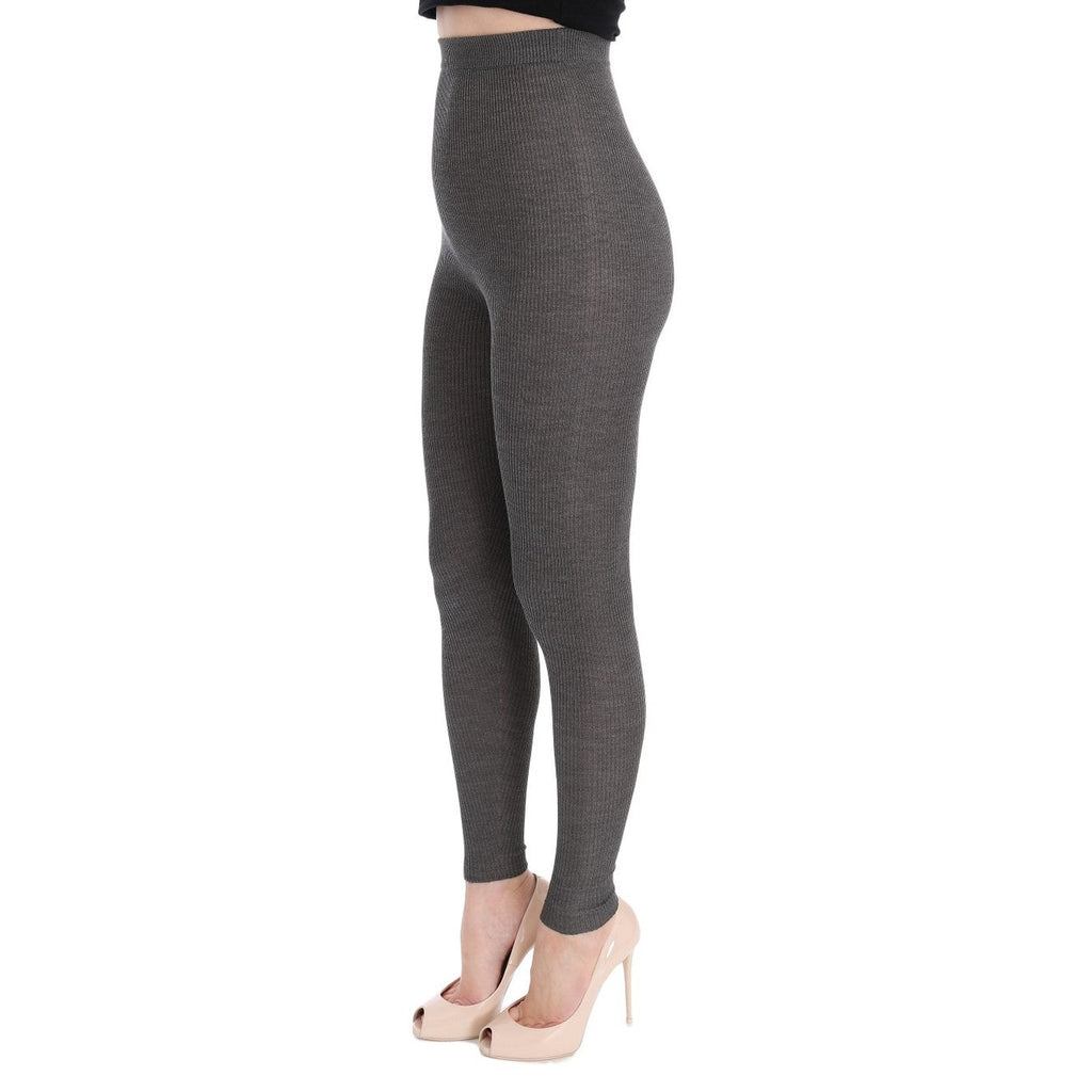 Dolce & Gabbana Gray Cashmere Stretch Tights