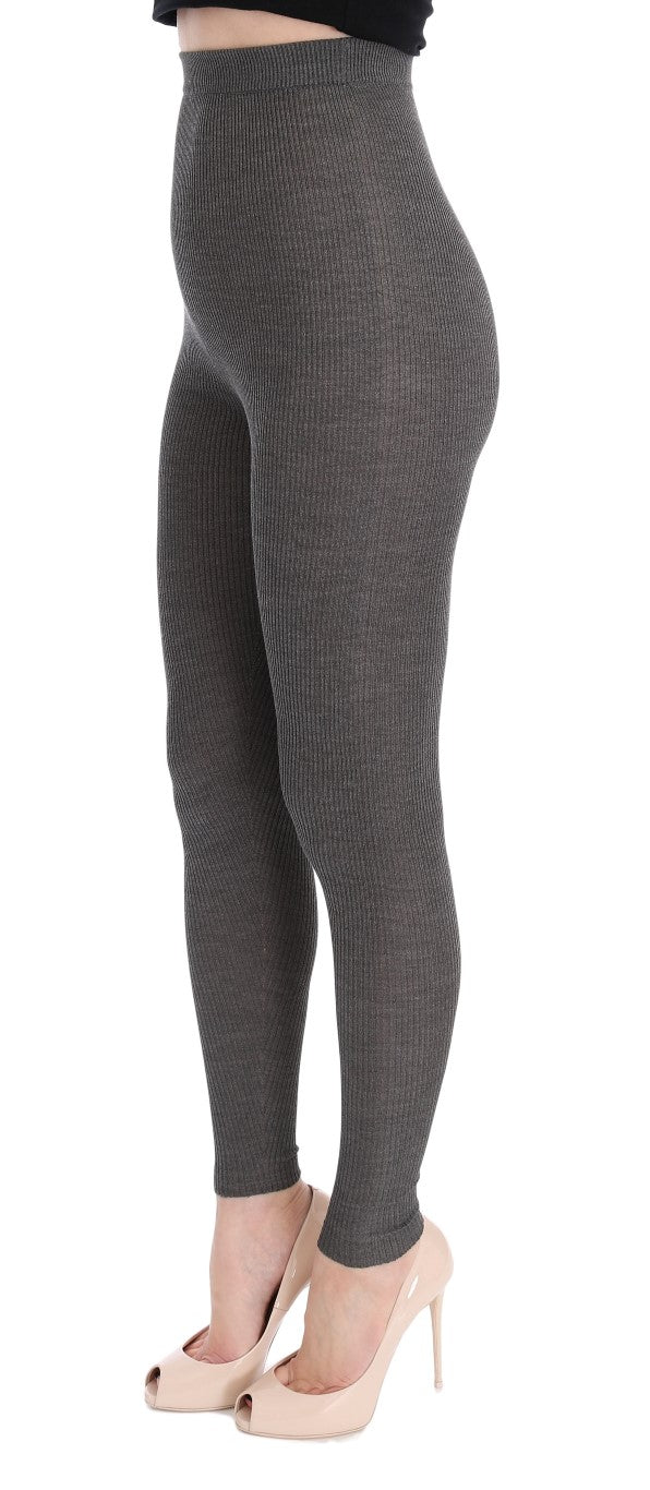 Dolce & Gabbana Gray Cashmere Stretch Tights Dolce & Gabbana