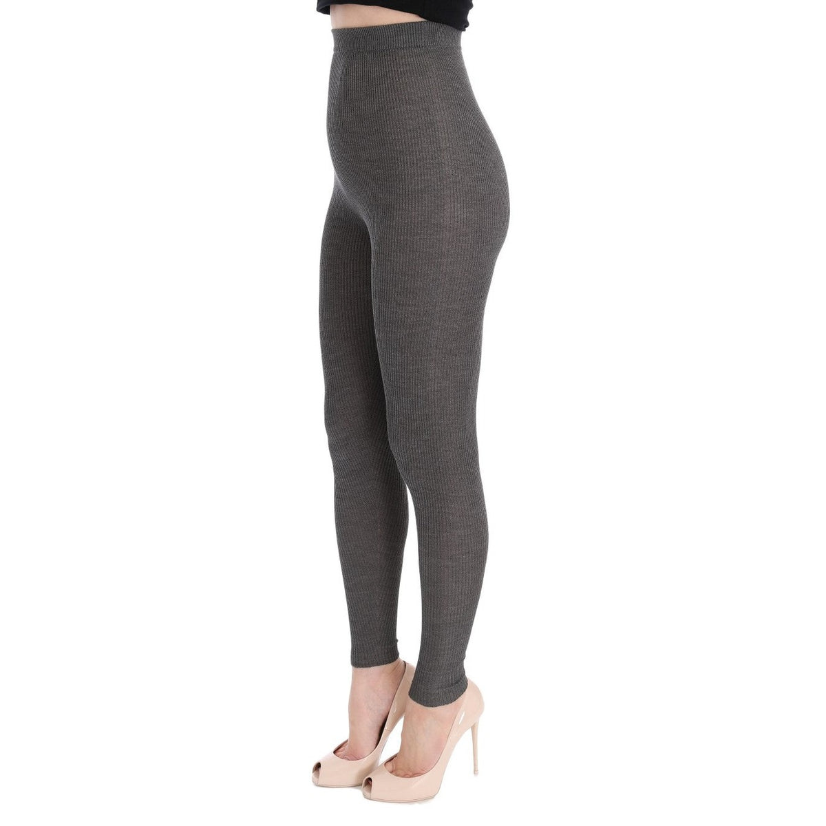Dolce & Gabbana Gray Cashmere Stretch Tights