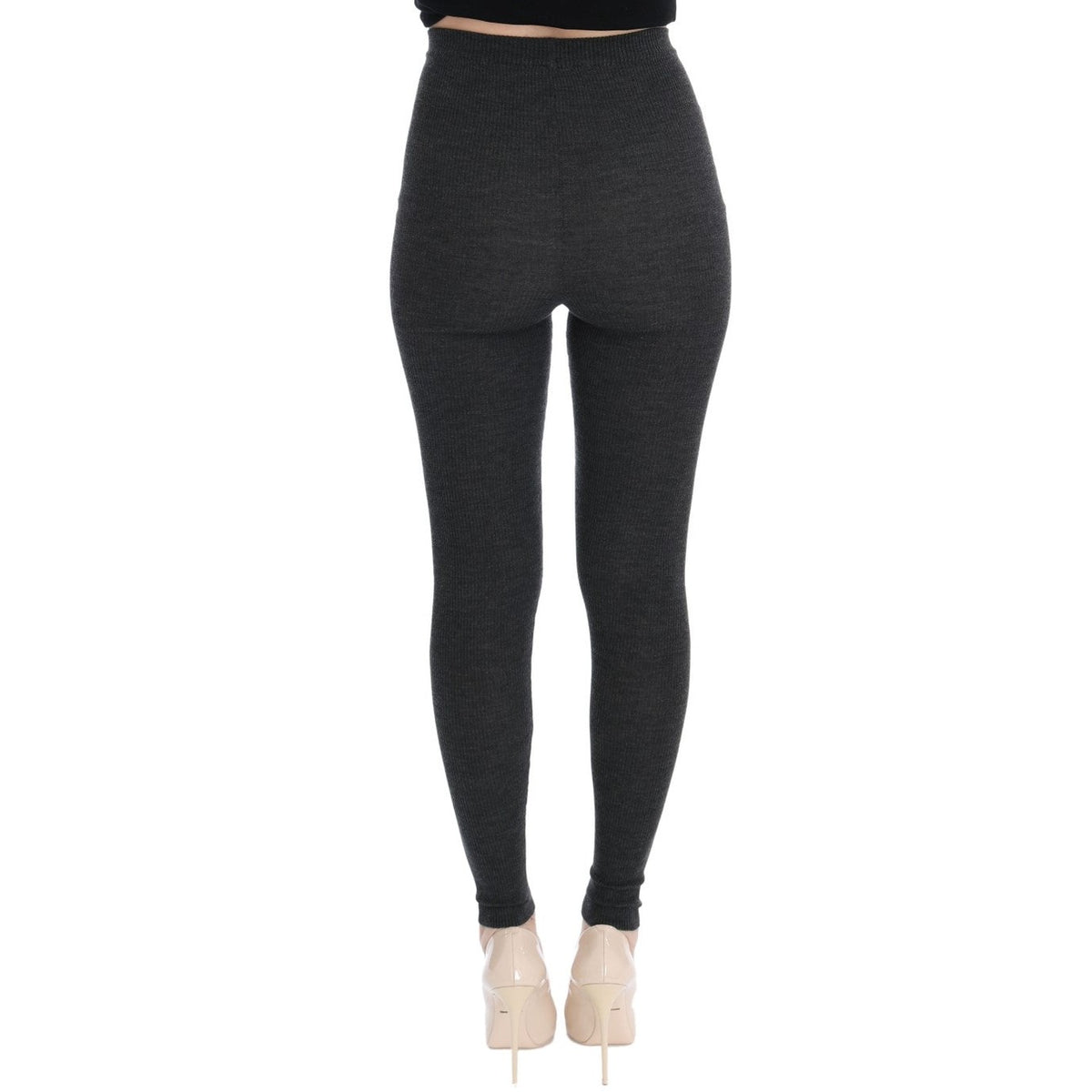 Dolce & Gabbana Gray Wool Stretch Tights