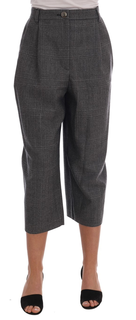 Dolce & Gabbana Gray Wool Capri Pants Dolce & Gabbana