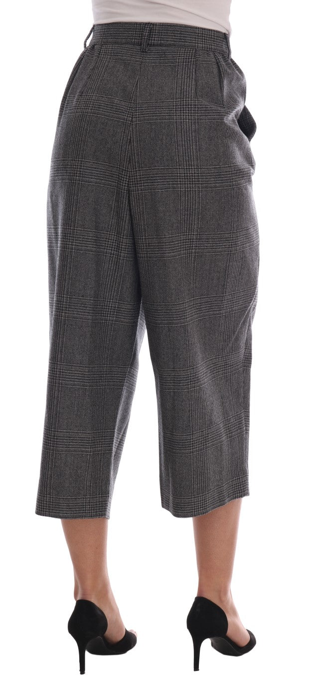 Dolce & Gabbana Gray Wool Capri Pants Dolce & Gabbana