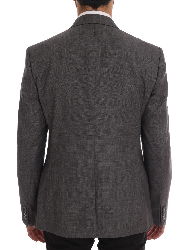 Dolce & Gabbana Gray Wool MARTINI Slim Blazer Dolce & Gabbana